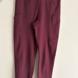 American Eagle Outfitters Maroon Pocket Leggings